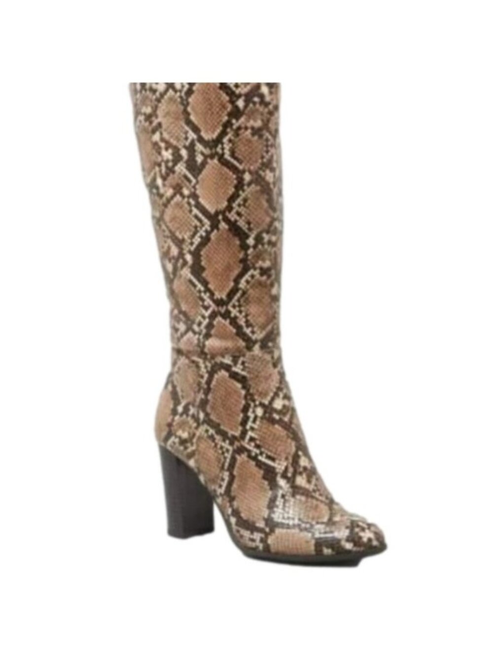 a new day Snakeskin print Brandee Knee High Heeled Fashion Boots, size 8